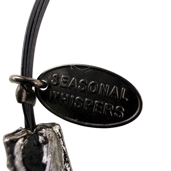 Seasonal Whispers Womens Black Metal Bracelets Set Crystal Accents Multi-Layer - Picture 5 of 6